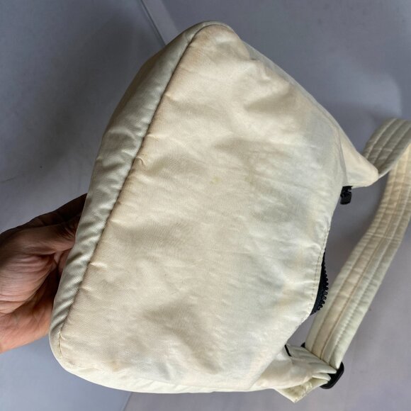 BAGGU Mini Nylon Shoulder Bag in Ivory - Picture 2 of 3